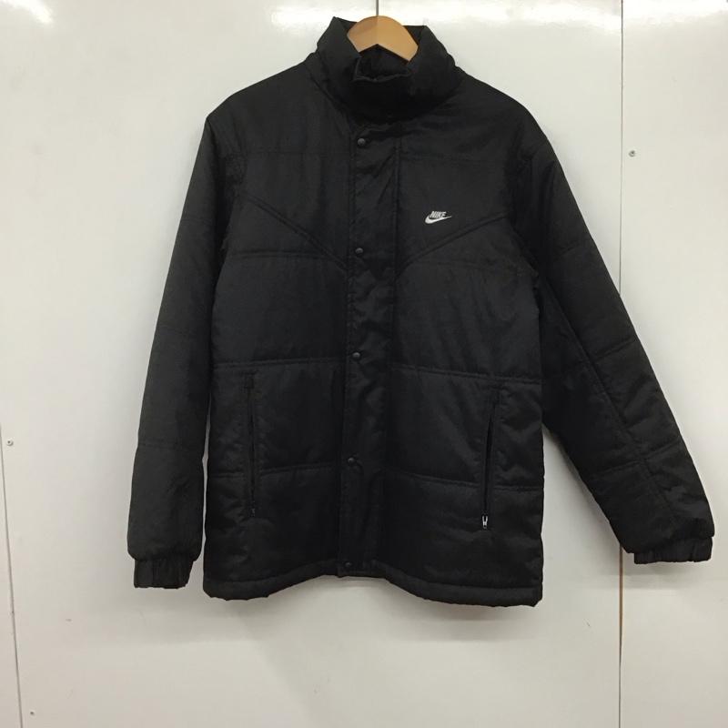 ナイキ NIKE ジャケット、上着 ジャンパー、ブルゾン ジップアップジャケット アウター ダウンジャケット L ロゴ、文字 黒 / ブラック /  メンズ USED 古着 中古 10144962