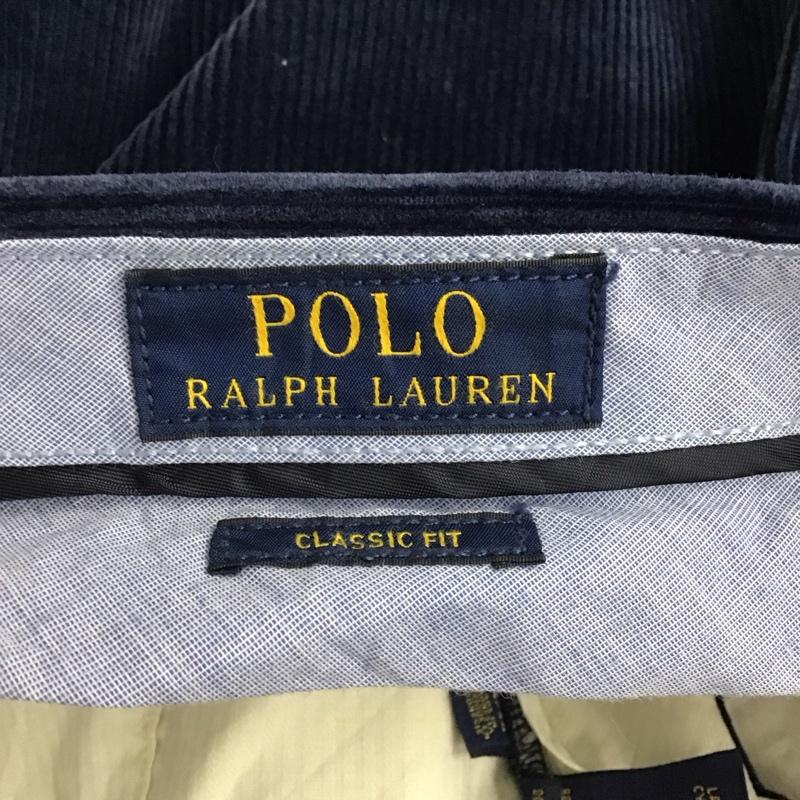 ポロラルフローレン POLO RALPH LAUREN パンツ ワークパンツ、ペインターパンツ コーデュロイパンツ ワイドパンツ カジュアルパンツ スラックスパンツ 34インチ ロゴ、文字 紺 / ネイビー /  メンズ USED 古着 中古 10149213