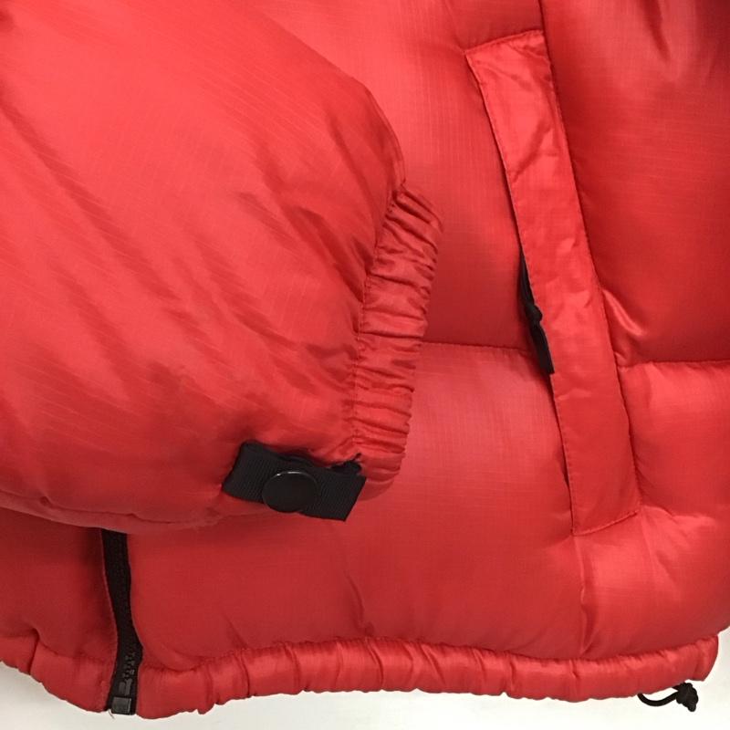 ザノースフェイス THE NORTH FACE ジャケット、上着 ジャンパー、ブルゾン ジップアップジャケット ナイロンジャケット アウター ダウンジャケット ロゴ、文字 黒 / ブラック / X 赤 / レッド /  メンズ USED 古着 中古 10129564
