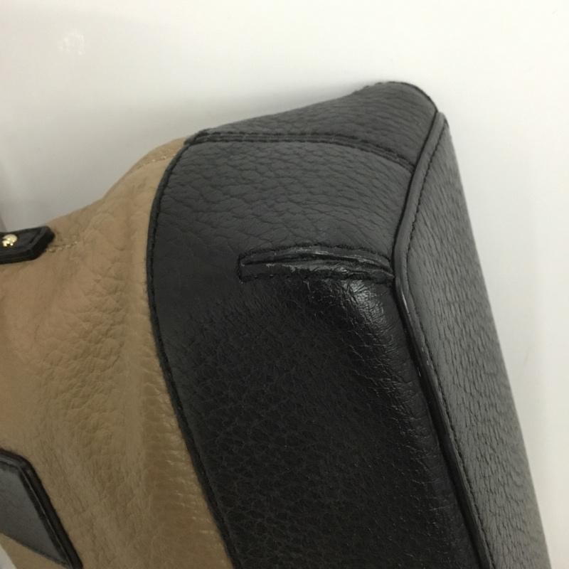 ケイトスペード Kate Spade ハンドバッグ ハンドバッグ バイカラー ショルダー 2WAY ロゴ、文字 黒 / ブラック / X ベージュ / ベージュ /  レディース USED 古着 中古 10148462