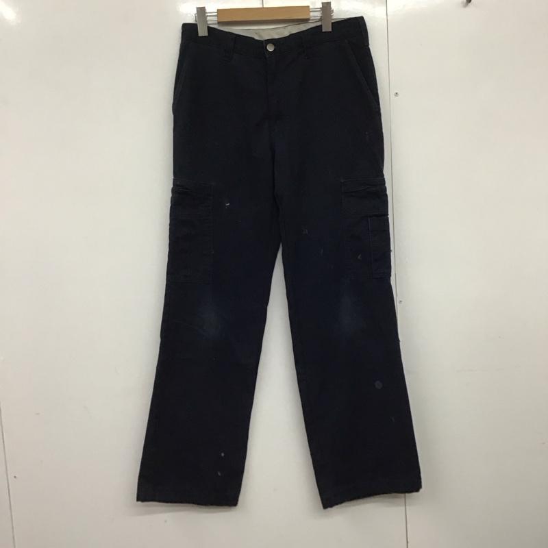 ディッキーズ Dickies パンツ ワークパンツ、ペインターパンツ ワークパンツ ワイドパンツ カジュアルパンツ カーゴパンツ 38インチ 無地 紺 / ネイビー /  メンズ USED 古着 中古 10144175
