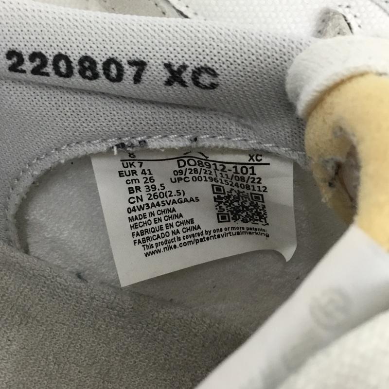 ナイキ NIKE スニーカー スニーカー DO8912-101AIR JORDAN 1 KO LOW UNION 26cm 箱有 26.0cm ロゴ、文字 白 / ホワイト / X 灰 / グレー /  メンズ USED 古着 中古 10109921