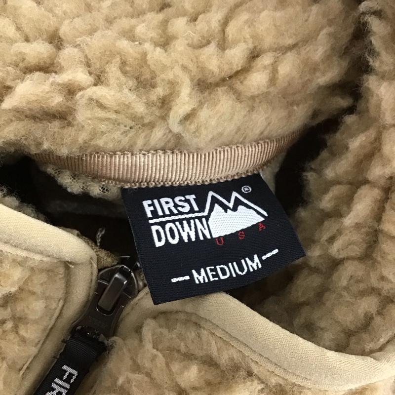 ファーストダウン FIRST DOWN ジャケット、上着 ジャンパー、ブルゾン 193-1550 フリースジャケット ジップアップジャケット アウター M ロゴ、文字 ベージュ / ベージュ /  メンズ USED 古着 中古 10109829