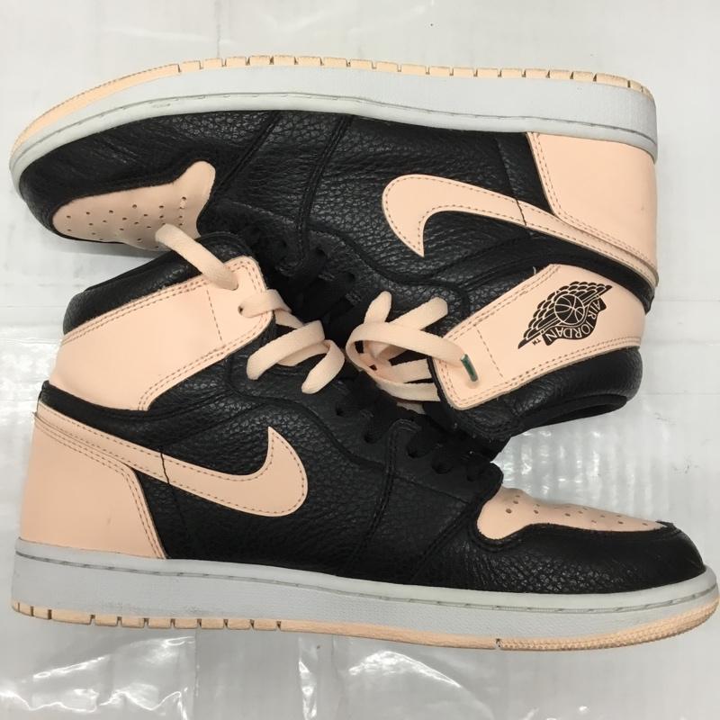 ナイキ NIKE スニーカー スニーカー 555088-081 AIR JORDAN 1 RETRO HIGH OG 28cm 28.0cm ロゴ、文字 黒 / ブラック / X 桃 / ピンク /  メンズ USED 古着 中古 10106867