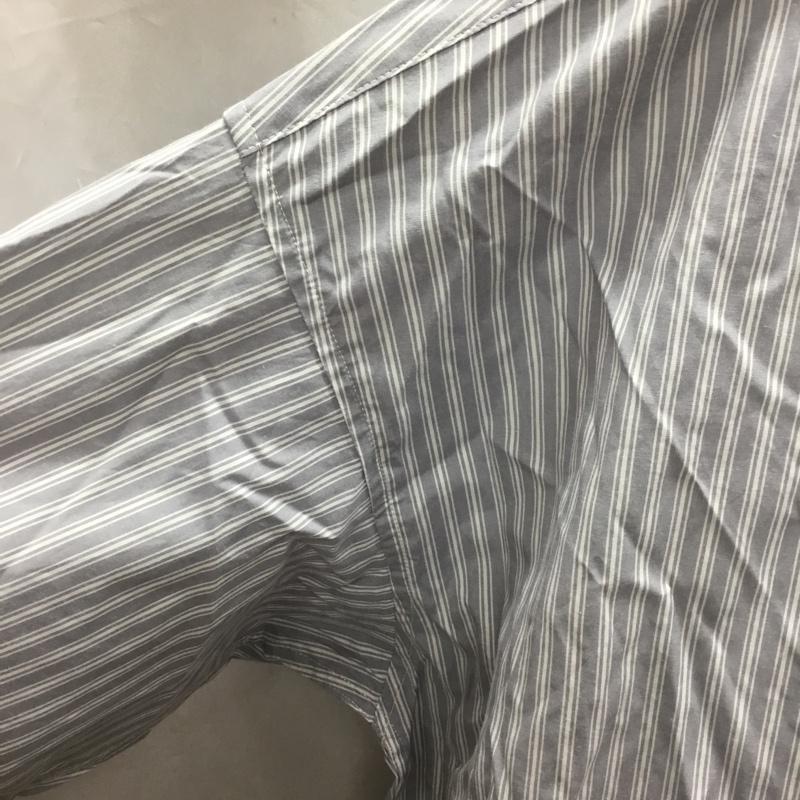 ユーエスポロアッスン U.S.POLO ASSN. シャツ、ブラウス 半袖 SH787 MONO-MART別注 ワンポイント刺繍 XL ストライプ 白 / ホワイト / X 灰 / グレー /  メンズ USED 古着 中古 10117785