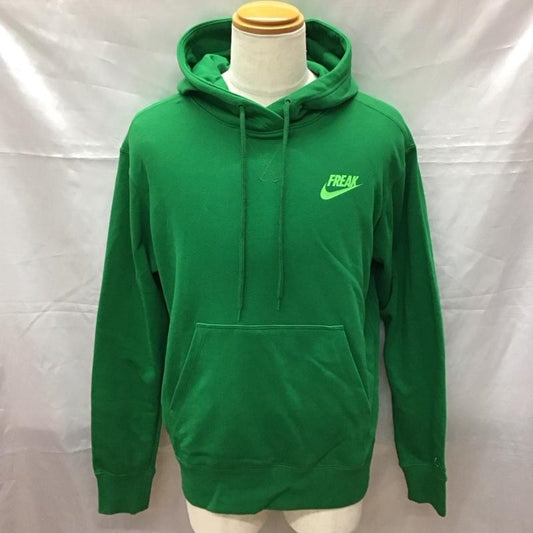 ナイキ NIKE パーカー 長袖 cz0440-302 長袖パーカー フード付きパーカー プリントスウェット トレーナー L ロゴ、文字 緑 / グリーン /  メンズ USED 古着 中古 10114372