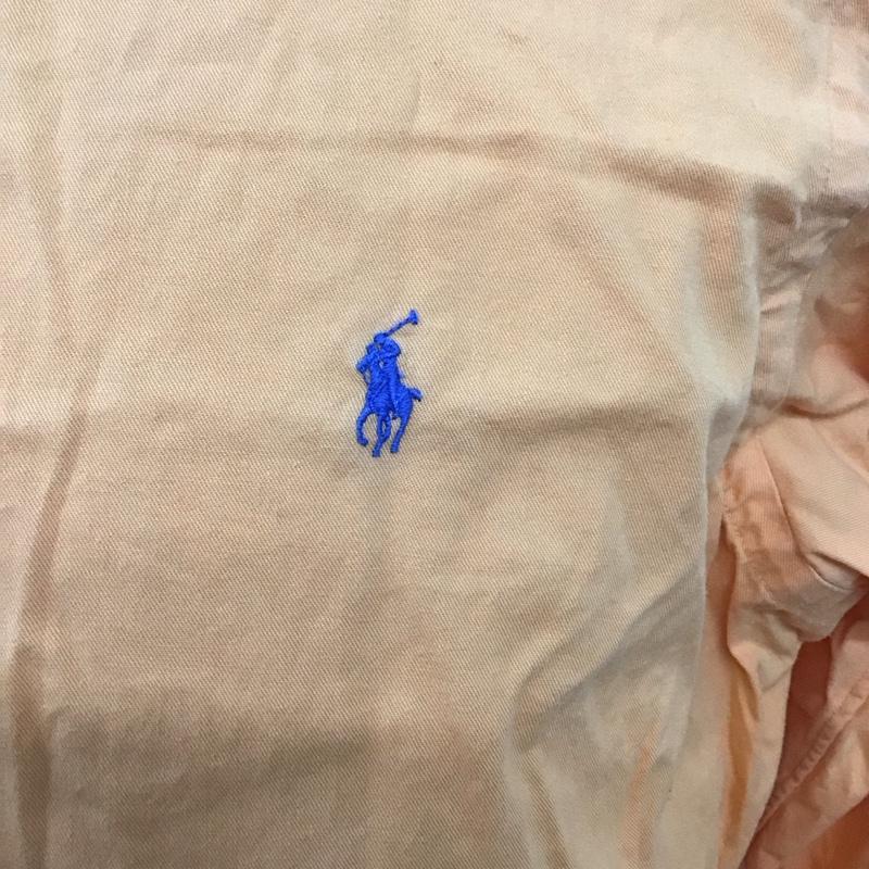 ラルフローレン RALPHLAUREN シャツ、ブラウス 長袖 長袖シャツ カラーシャツ ボタンダウンシャツ 長袖カットソー S ロゴ、文字 橙 / オレンジ /  メンズ USED 古着 中古 10124004
