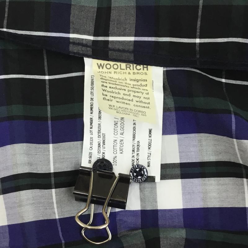 ウールリッチ WOOLRICH シャツ、ブラウス 長袖 WOOLRICH ボタンダウンシャツ L チェック 青 / ブルー / X 緑 / グリーン / X 白 / ホワイト /  メンズ USED 古着 中古 10128704