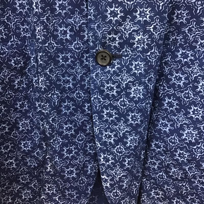 ユナイテッドアローズアンドサンズ UNITED ARROWS & SONS ジャケット、上着 ジャケット、ブレザー 5522-218-0066 長袖ジャケット アウター 薄手 L プリント 青 / ブルー /  メンズ USED 古着 中古 10138555