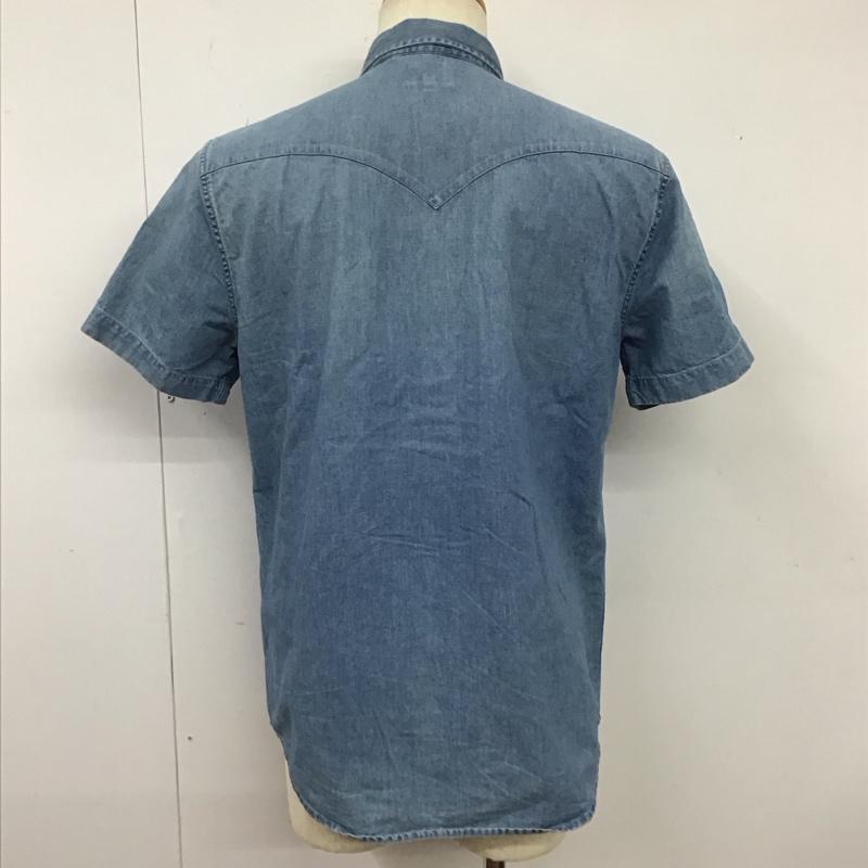 リーバイス Levi s シャツ、ブラウス 半袖 半袖シャツ カラーシャツ 半袖カットソー デニムシャツ M 無地 インディゴ / インディゴ /  メンズ USED 古着 中古 10115150