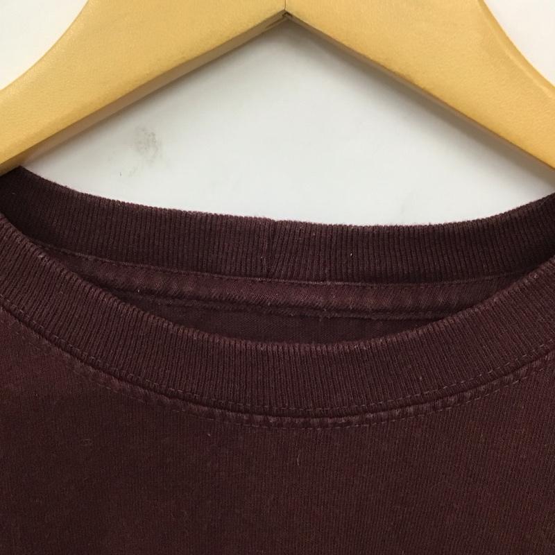 カーハート Carhartt カットソー 長袖 長袖カットソー プリントカットソー クルーネック S ロゴ、文字 えんじ / ワインレッド /  メンズ USED 古着 中古 10128732