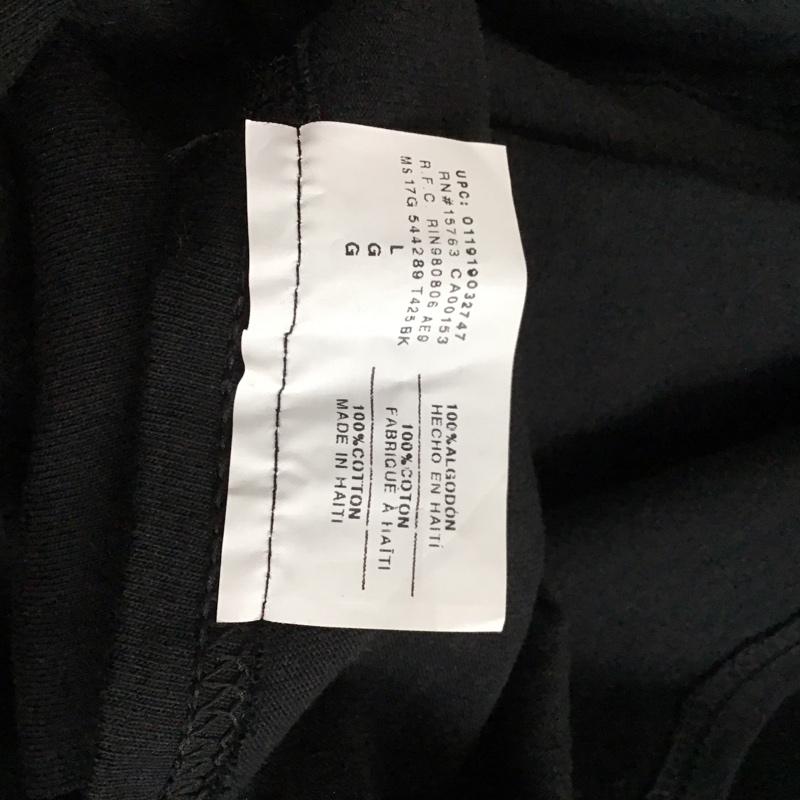 チャンピオン Champion Tシャツ 半袖 半袖カットソー プリントTシャツ クルーネックカットソー L 無地 黒 / ブラック /  メンズ USED 古着 中古 10150730