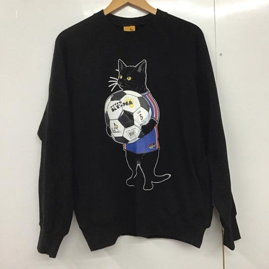 ゴースローキャラバン go slow caravan トレーナー 長袖 3 プリント 黒 / ブラック /  メンズ USED 古着 中古 10144671