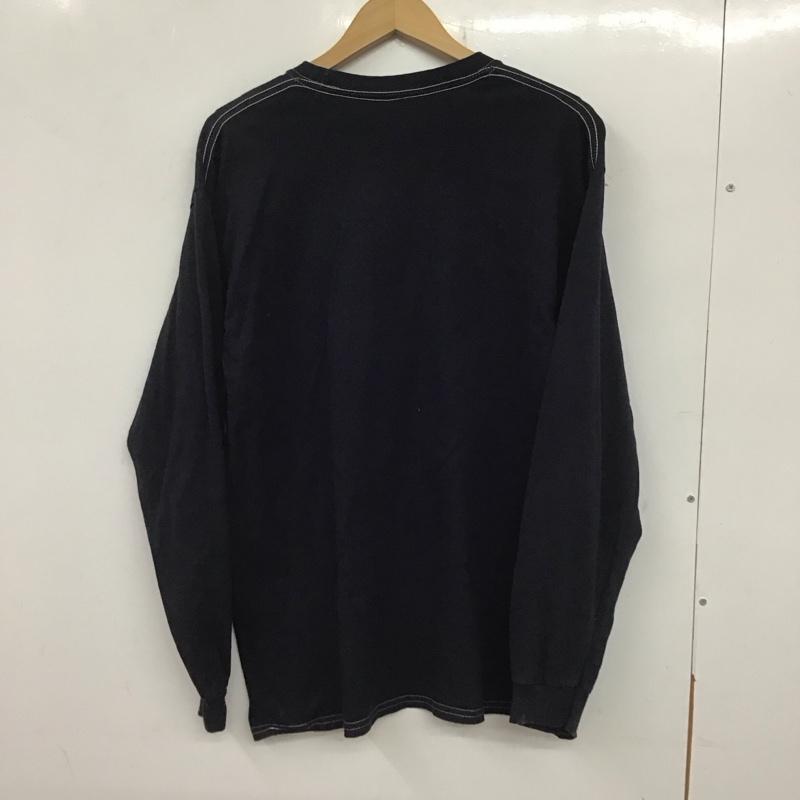 フリークスストア FREAK S STORE カットソー 長袖 長袖カットソー プリントカットソー クルーネック FREE ロゴ、文字 紺 / ネイビー /  メンズ USED 古着 中古 10139638