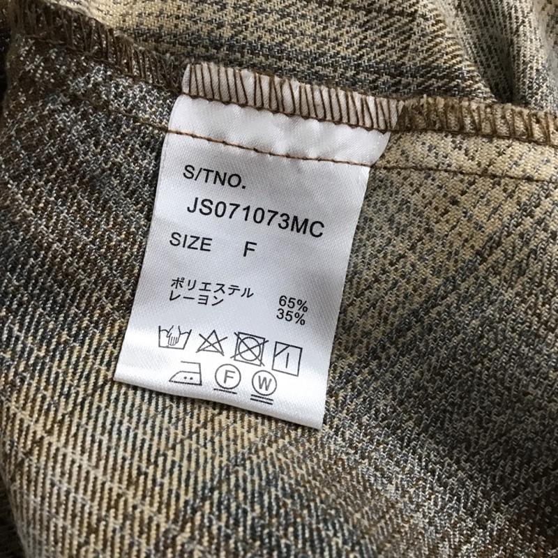 ジーナシス JEANASIS ワンピース ロングスカート シャツロングワンピース チェックロングワンピース 長袖シャツワンピ FREE チェック マルチカラー / マルチカラー /  レディース USED 古着 中古 10131761