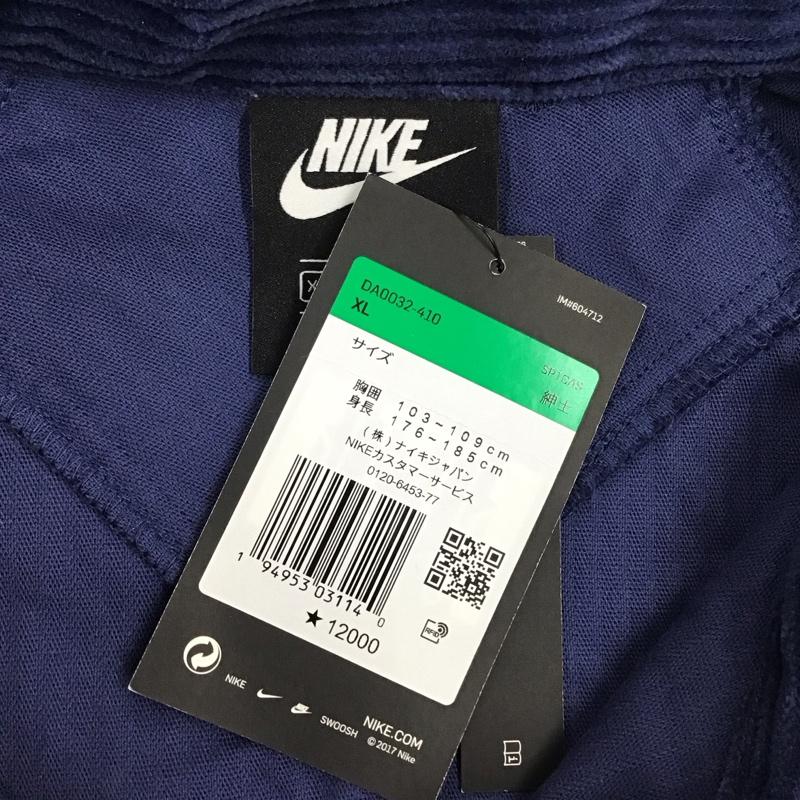 ナイキ NIKE ジャケット、上着 ジャケット、ブレザー da0032-410 スウィングトップ ジャケット コーデュロイジャケット XL ロゴ、文字 紺 / ネイビー /  メンズ USED 古着 中古 10114370