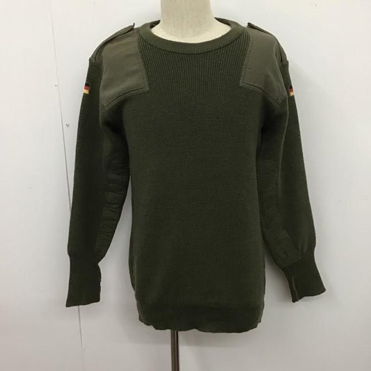 ミリタリー ミリタリー ニット、セーター 長袖 無地 カーキ / カーキ /  メンズ USED 古着 中古 10106378