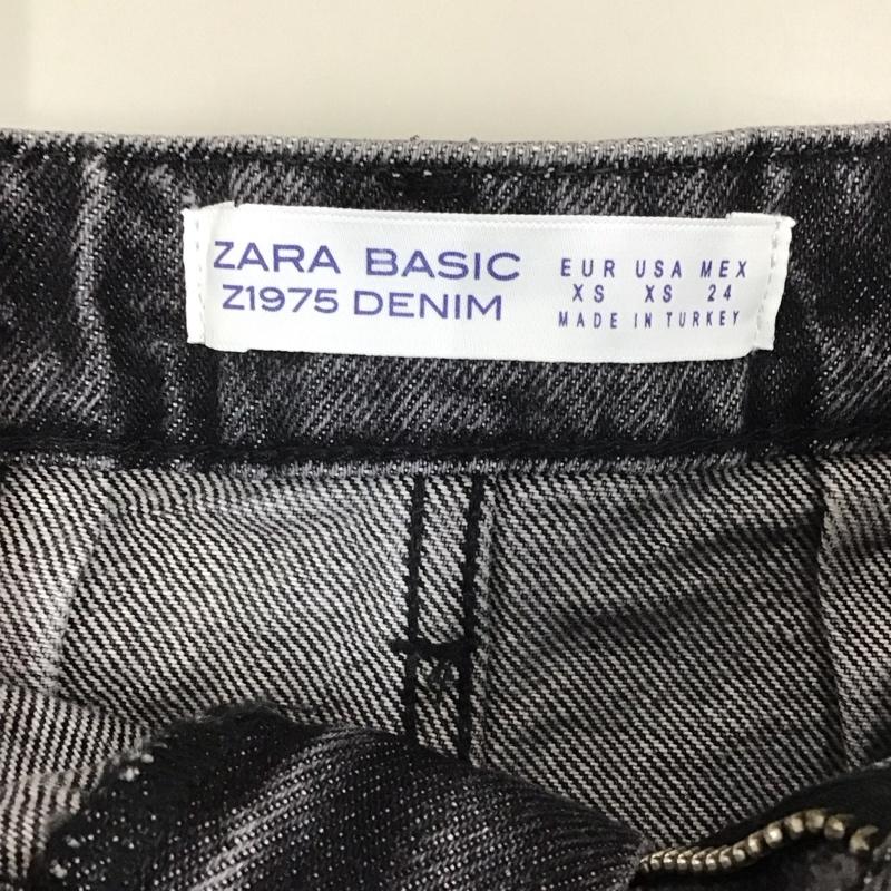 ザラベーシック ZARA BASIC スカート ひざ丈スカート デニムスカート XS 無地 黒 / ブラック /  レディース USED 古着 中古 10116769