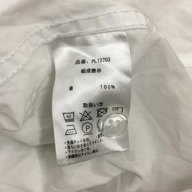 ユーエスポロアッスン U.S.POLO ASSN. シャツ、ブラウス 半袖 半袖シャツ カラーシャツ 半袖カットソー 無地シャツ M ロゴ、文字 白 / ホワイト /  メンズ USED 古着 中古 10113286