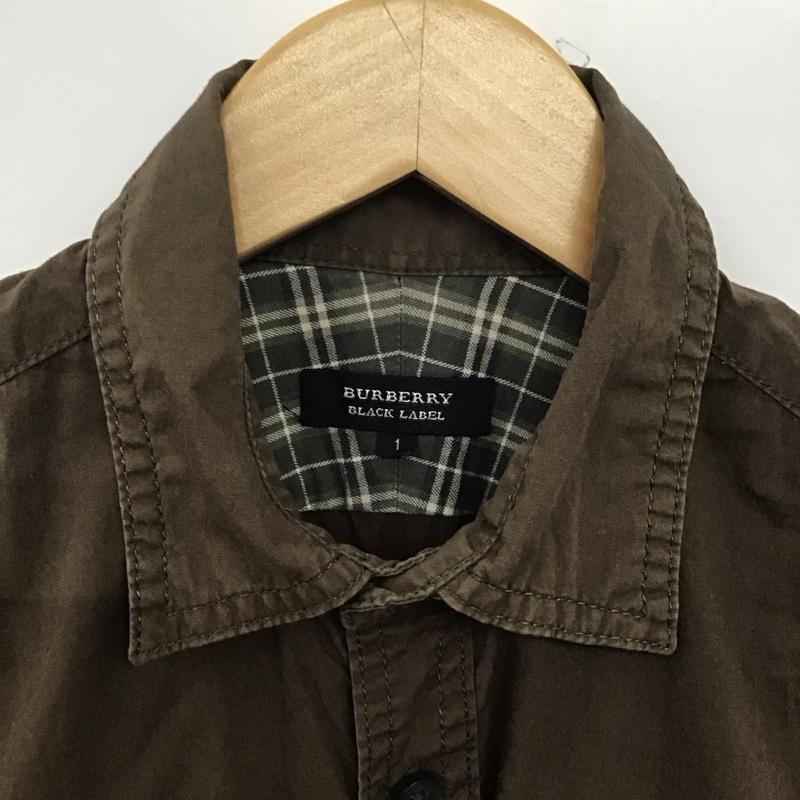 バーバリーブラックレーベル BURBERRY BLACK LABEL シャツ、ブラウス 半袖 半袖シャツ 無地シャツ ポケットシャツ 1 無地 カーキ / カーキ /  メンズ USED 古着 中古 10145889