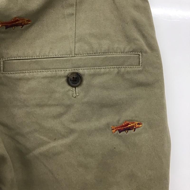 ブルックスブラザーズ BROOKS BROTHERS パンツ チノパン 魚釣り 刺繍 W30 30インチ 総柄 ベージュ / ベージュ /  メンズ USED 古着 中古 10111227