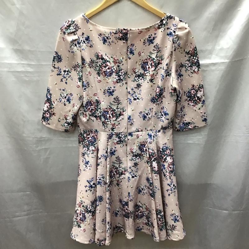 ダズリン dazzlin ワンピース ミニスカート 021410303601 五分袖 M 花柄 桃 / ピンク /  レディース USED 古着 中古 10115429