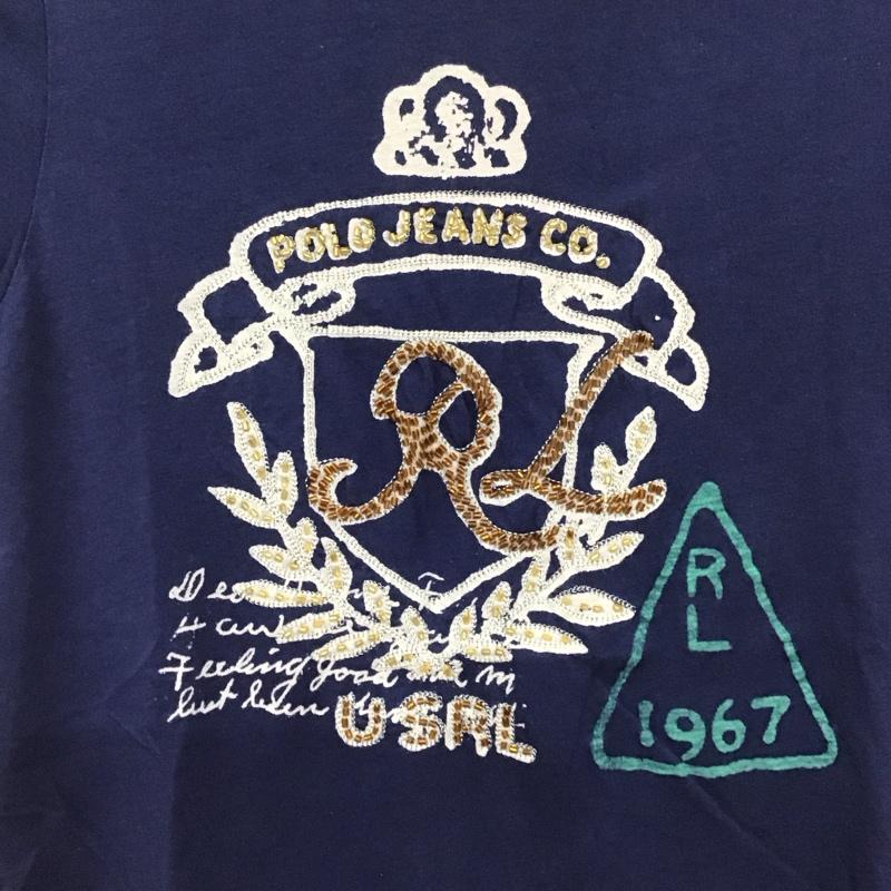 ポロジーンズ Polo Jeans Co. Tシャツ 半袖 RALPH LAUREN KT-WJ-YW4142 クルーネック M ロゴ、文字 青 / ブルー /  レディース USED 古着 中古 10133555