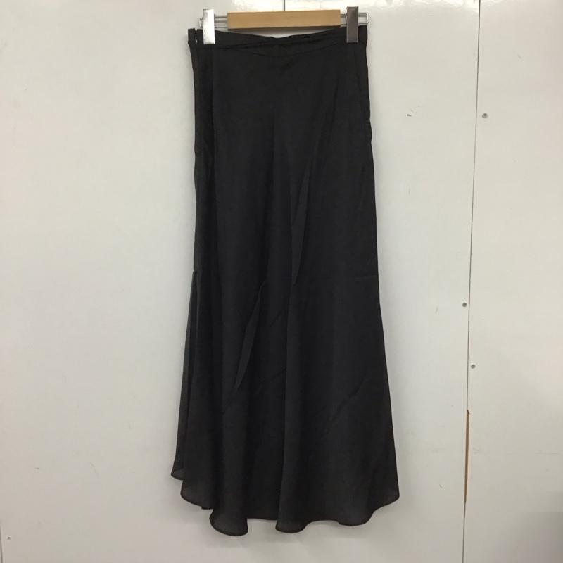 ミラオーウェン Mila Owen スカート ロングスカート 09WFS184125 サテンテールスカート 0 無地 黒 / ブラック /  レディース USED 古着 中古 10140407