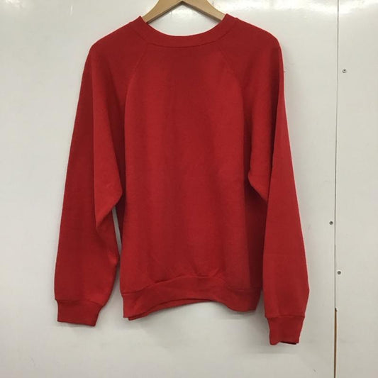 古着 USED トレーナー 長袖 長袖トレーナー スウェット クルーネック プルオーバー 無地 赤 / レッド /  メンズ USED 古着 中古 10137168