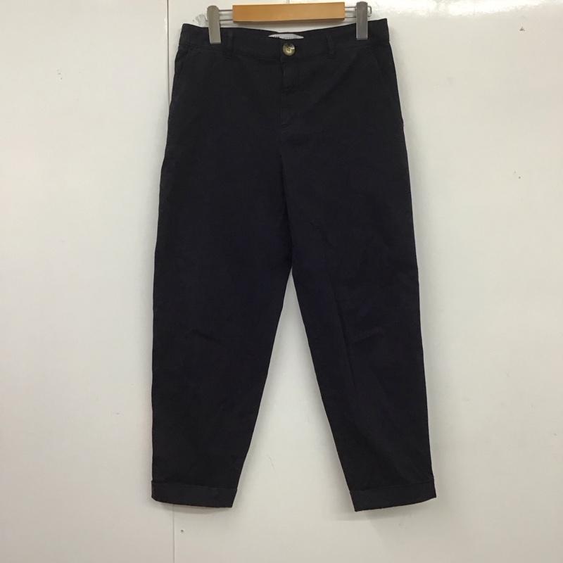 ザラ ZARA パンツ チノパン チノパン ワイドパンツ カジュアルパンツ 36 無地 紺 / ネイビー /  レディース USED 古着 中古 10125152