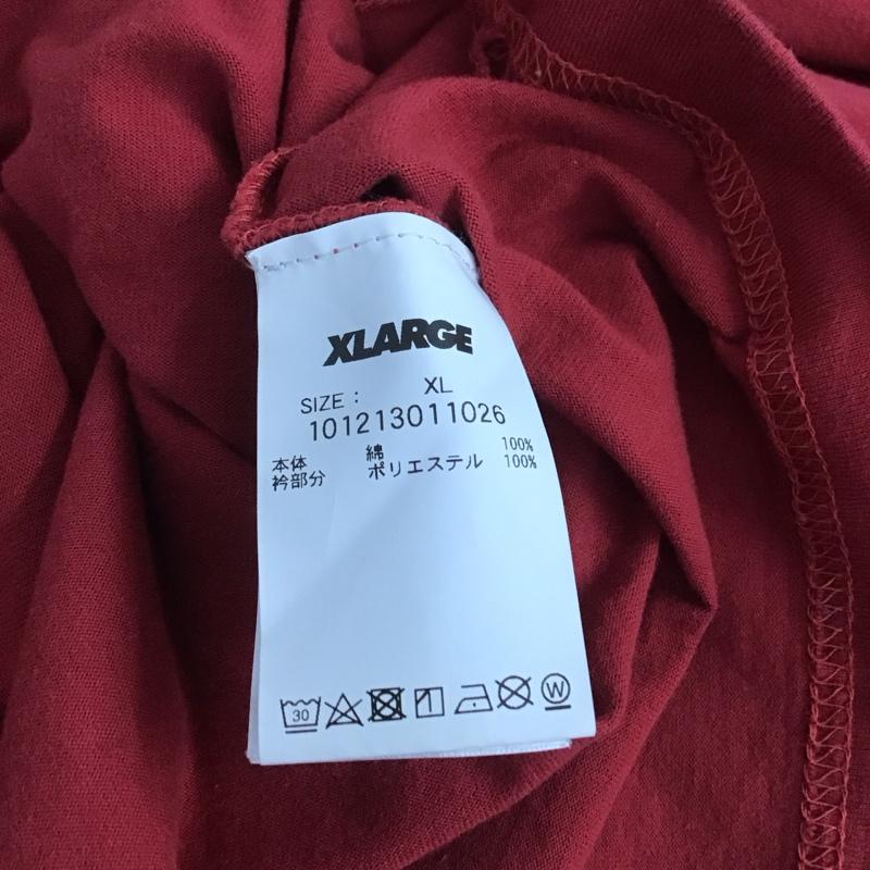 エクストララージ XLARGE カットソー 長袖 長袖カットソー クルーネックカットソー プリントカットソー XL ロゴ、文字 赤 / レッド /  メンズ USED 古着 中古 10142417