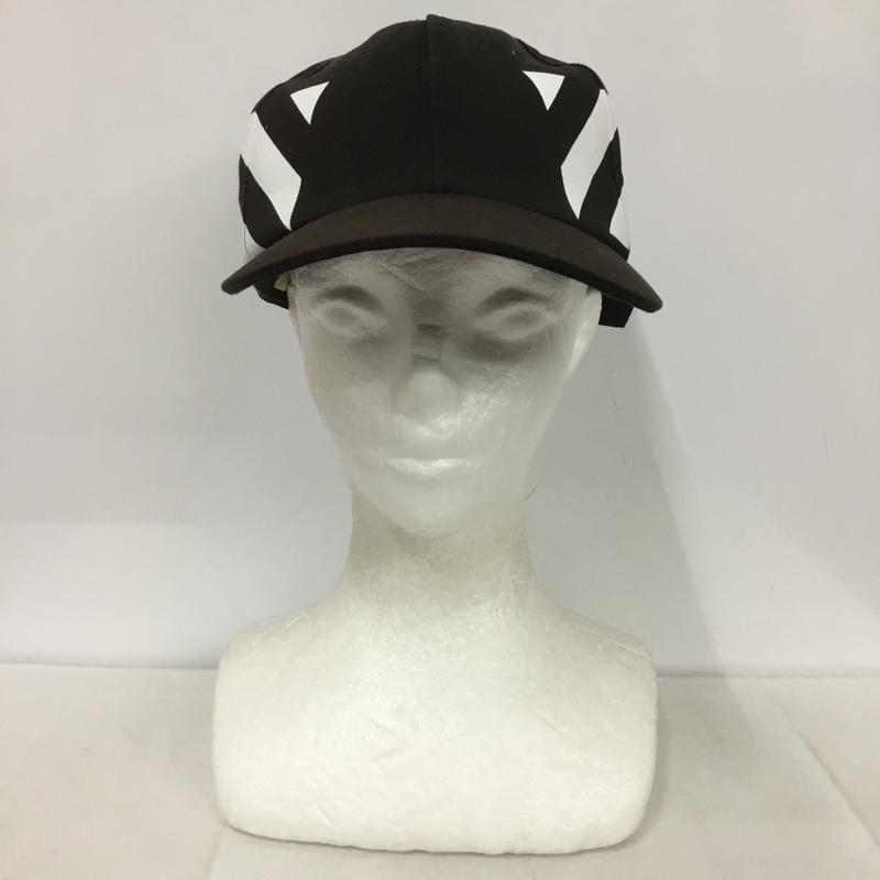 オフホワイト Off-White 帽子 キャップ プリント 黒 / ブラック /  メンズ USED 古着 中古 10133096
