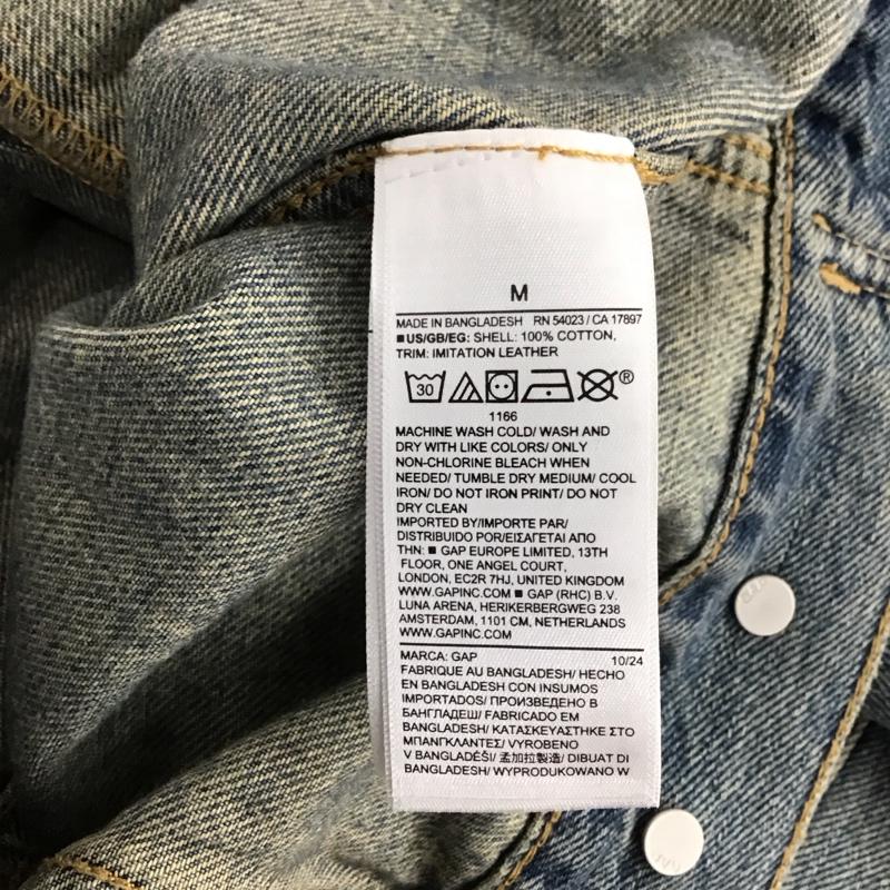 ギャップ GAP ジャケット、上着 ジャケット、ブレザー デニムジャケット Gジャン アウター カジュアルジャケット M 無地 インディゴ / インディゴ /  メンズ USED 古着 中古 10146816