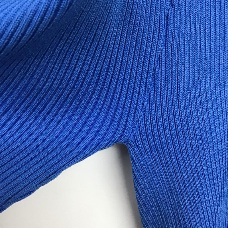 オペークドットクリップ OPAQUE.CLIP ニット、セーター 長袖 M 無地 青 / ブルー /  レディース USED 古着 中古 10140414