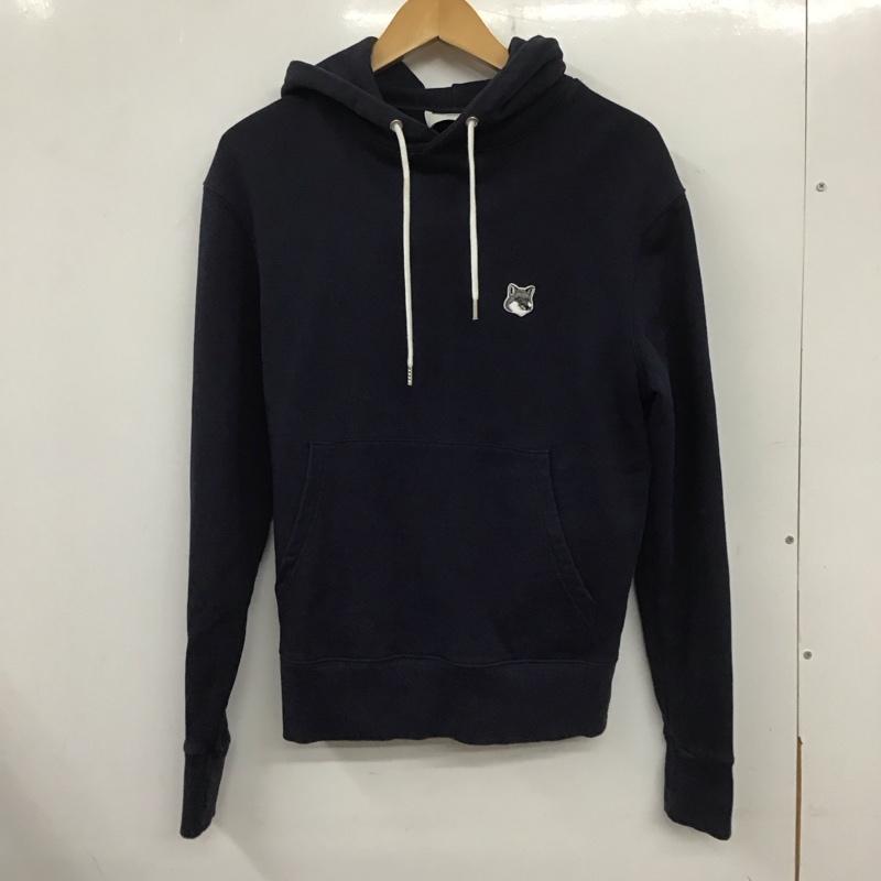 メゾンキツネ MAISON KITSUNE パーカー 長袖 XXS 無地 紺 / ネイビー /  レディース USED 古着 中古 10139968