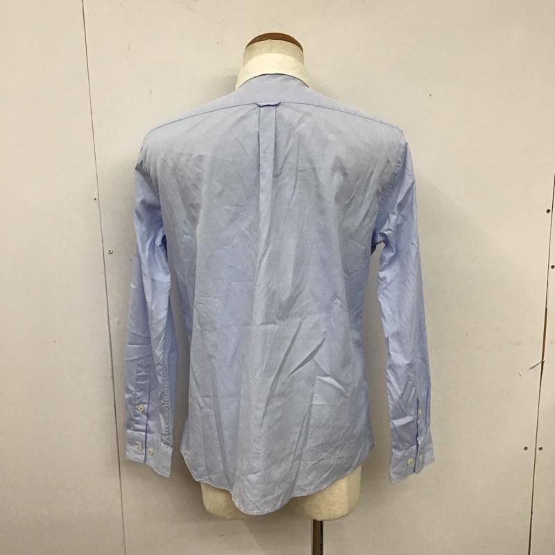 バーバリーブラックレーベル BURBERRY BLACK LABEL シャツ、ブラウス 長袖 長袖シャツ カラーシャツ ポケットシャツ 長袖カットソー 3 ロゴ、文字 水色 / ライトブルー /  メンズ USED 古着 中古 10114629