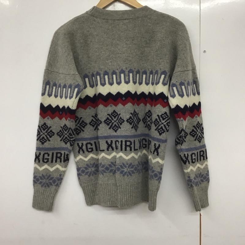 エックスガール X-girl ニット、セーター 長袖 2  灰 / グレー /  レディース USED 古着 中古 10140672
