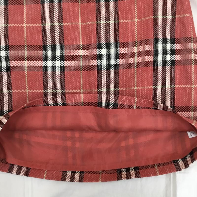 バーバリー BURBERRY スカート ミニスカート 38 チェック 赤 / レッド /  レディース USED 古着 中古 10110714