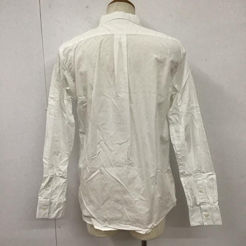 ナノベース nano base シャツ、ブラウス 長袖 BA82SHL021CO 胸ポケット XL 無地 白 / ホワイト / X 紺 / ネイビー /  メンズ USED 古着 中古 10118110