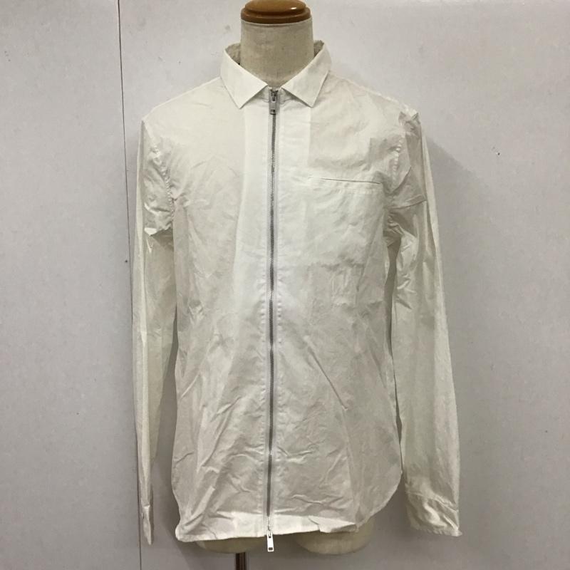 アルマーニエクスチェンジ ARMANI EXCHANGE シャツ、ブラウス 長袖 ジップアップシャツ 長袖シャツ カジュアルシャツ XL 無地 白 / ホワイト /  メンズ USED 古着 中古 10118077