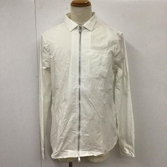 アルマーニエクスチェンジ ARMANI EXCHANGE シャツ、ブラウス 長袖 ジップアップシャツ 長袖シャツ カジュアルシャツ XL 無地 白 / ホワイト /  メンズ USED 古着 中古 10118077