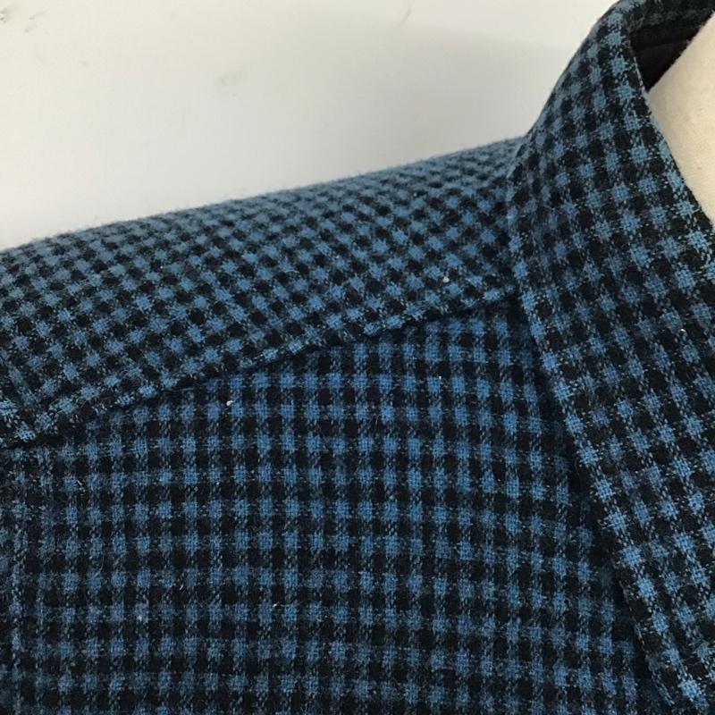 ウールリッチ WOOLRICH シャツ、ブラウス 長袖 長袖シャツ カラーシャツ ポケットシャツ 長袖カットソー チェックシャツ L チェック 黒 / ブラック / X 青 / ブルー /  メンズ USED 古着 中古 10123972