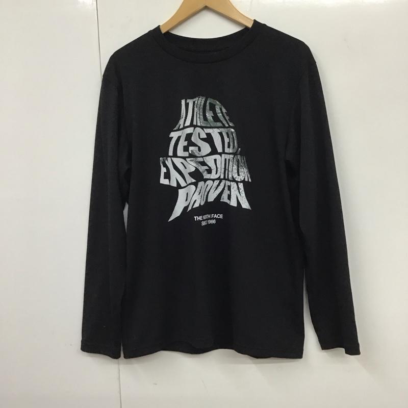 ザノースフェイス THE NORTH FACE Tシャツ 半袖 nt82487 ロングスリーブハーフドームメッセージティー クルーネックカットソー L ロゴ、文字 黒 / ブラック /  メンズ USED 古着 中古 10131494
