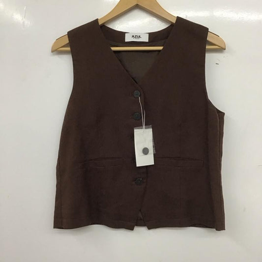アズールバイマウジー AZUL BY MOUSSY ベスト ベスト FREE 無地 茶 / ブラウン /  レディース USED 古着 中古 10148424
