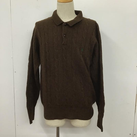 ポロバイラルフローレン Polo by RALPH LAUREN ニット、セーター 長袖 L 無地 茶 / ブラウン /  メンズ USED 古着 中古 10105991