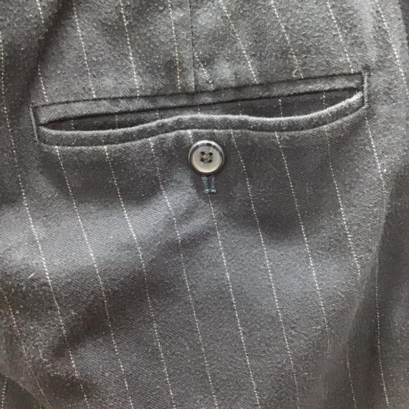 バナナリパブリック BANANA REPUBLIC パンツ スラックス スラックスパンツ ワイドパンツ カジュアルパンツ センタータックパンツ 30インチ ストライプ 紺 / ネイビー /  メンズ USED 古着 中古 10116877