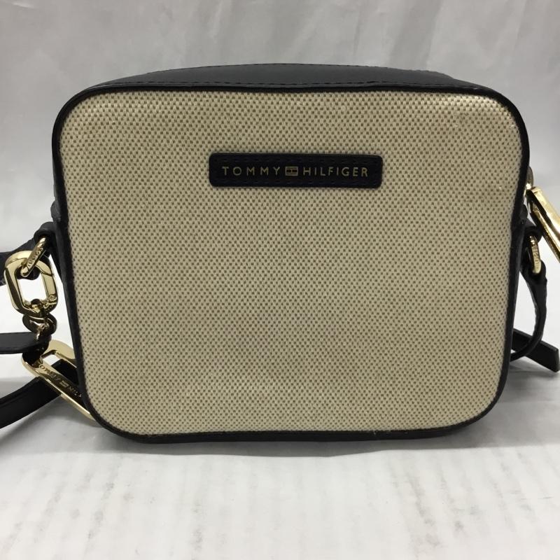 トミーヒルフィガー TOMMY HILFIGER ショルダーバッグ ショルダーバッグ ミニバッグ ロゴ、文字 紺 / ネイビー / X アイボリー / アイボリー /  レディース USED 古着 中古 10110576