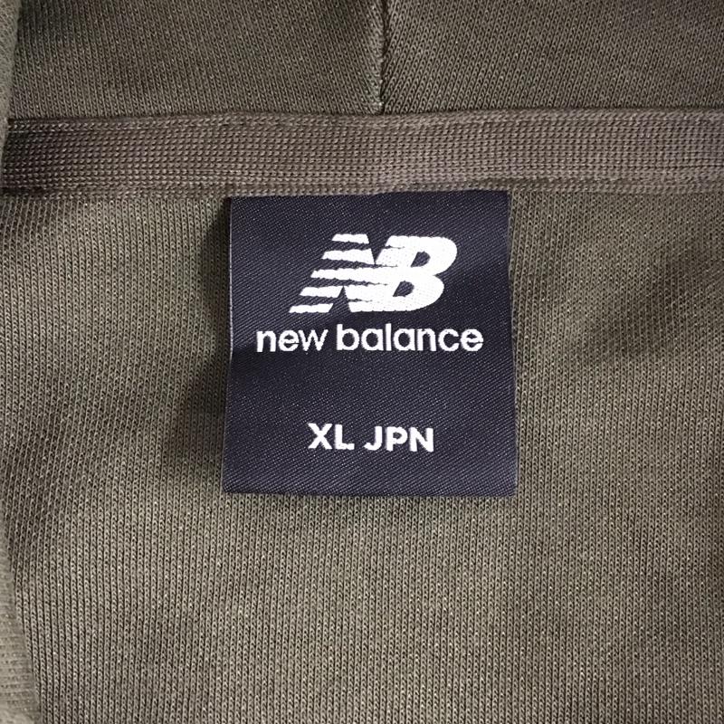 ニューバランス New Balance パーカー 長袖 AMT35416 1906ロゴダブルフェイスフーディー 長袖パーカー スウェット XL ロゴ、文字 カーキ / カーキ /  メンズ USED 古着 中古 10110798