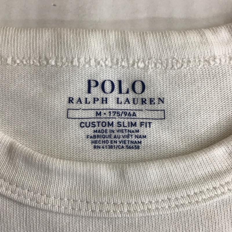 ポロバイラルフローレン Polo by RALPH LAUREN Tシャツ 半袖 半袖カットソー プリントTシャツ クルーネックカットソー M ロゴ、文字 白 / ホワイト /  メンズ USED 古着 中古 10116521