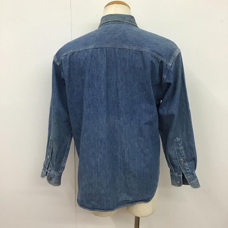 ラルフローレン RALPHLAUREN シャツ、ブラウス 長袖 長袖シャツ カラーシャツ ポケットシャツ 長袖カットソー デニムシャツ M ロゴ、文字 インディゴ / インディゴ /  メンズ USED 古着 中古 10123865